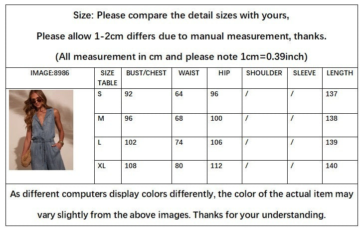 T588-201 Women's summer jumpsuit jeans