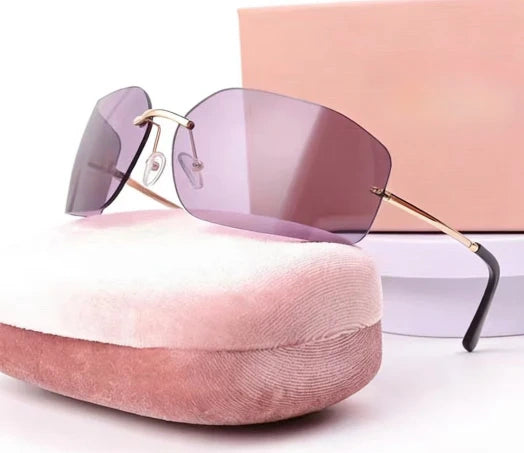 T588-1051 Frameless personalized sunglasses, fashionable metal sunglasses