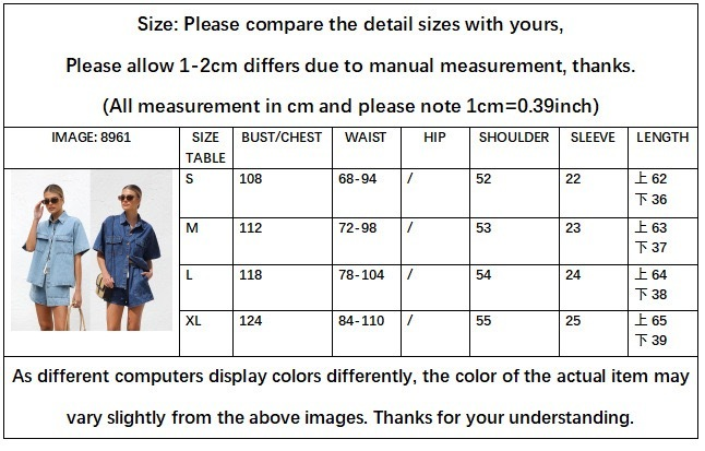 T588-184 Casual loose pocket short sleeved shirt shorts set
