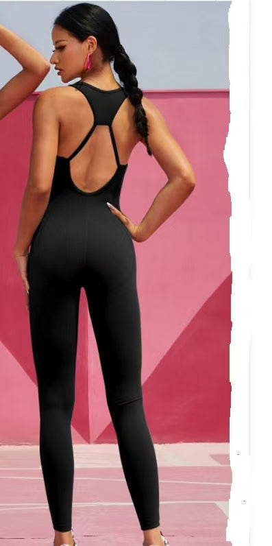 T588-993 One piece yoga clothing set, one-piece sports tight running suit