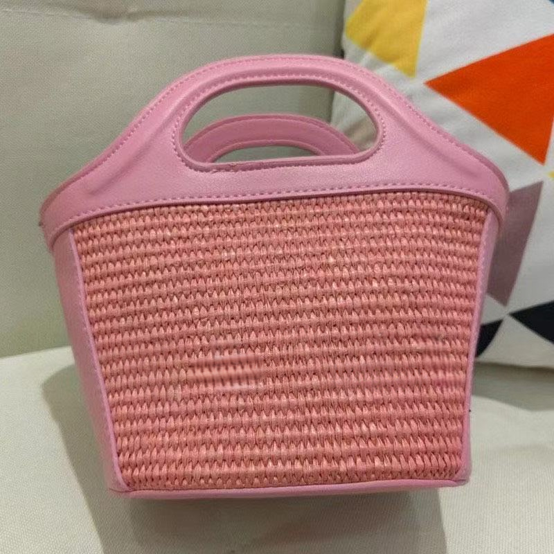 T588-1067 High appearance hand-held woven vegetable basket single shoulder handbag