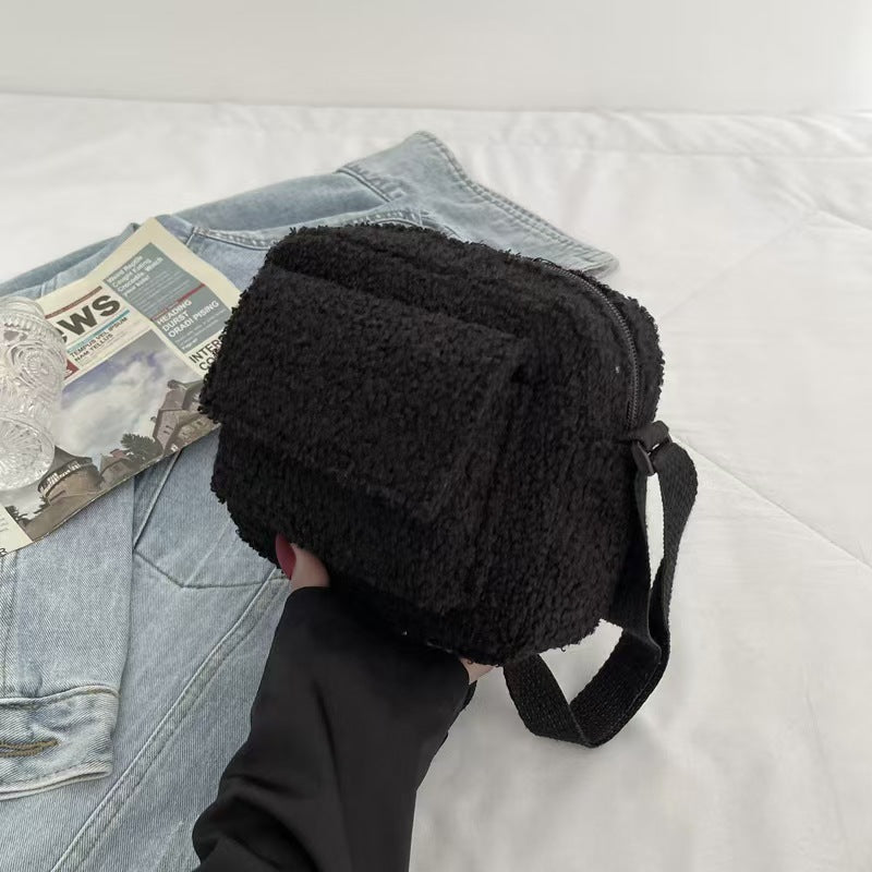 T588-495 Plush handbag, hand-held shoulder bag-GYBB