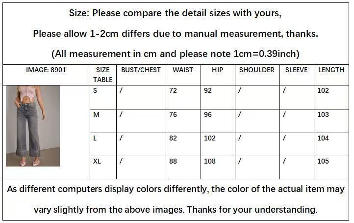 T588-746 High waisted loose casual women's jeans -GYYF