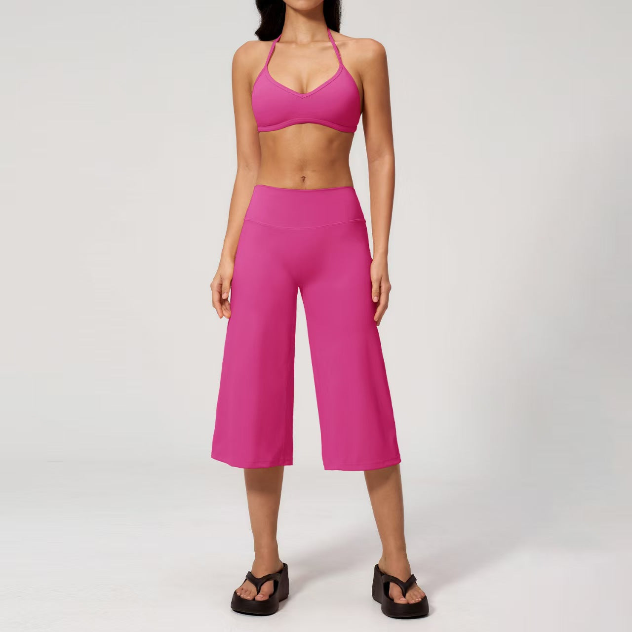 T588-1162  Sports bra quick drying mid pants yoga set
