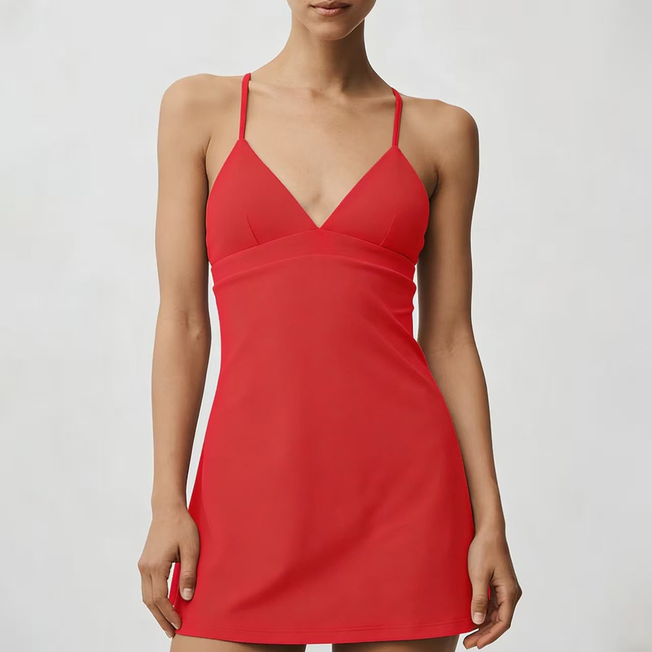 T588-1156 Yoga dress backless fitness skirt