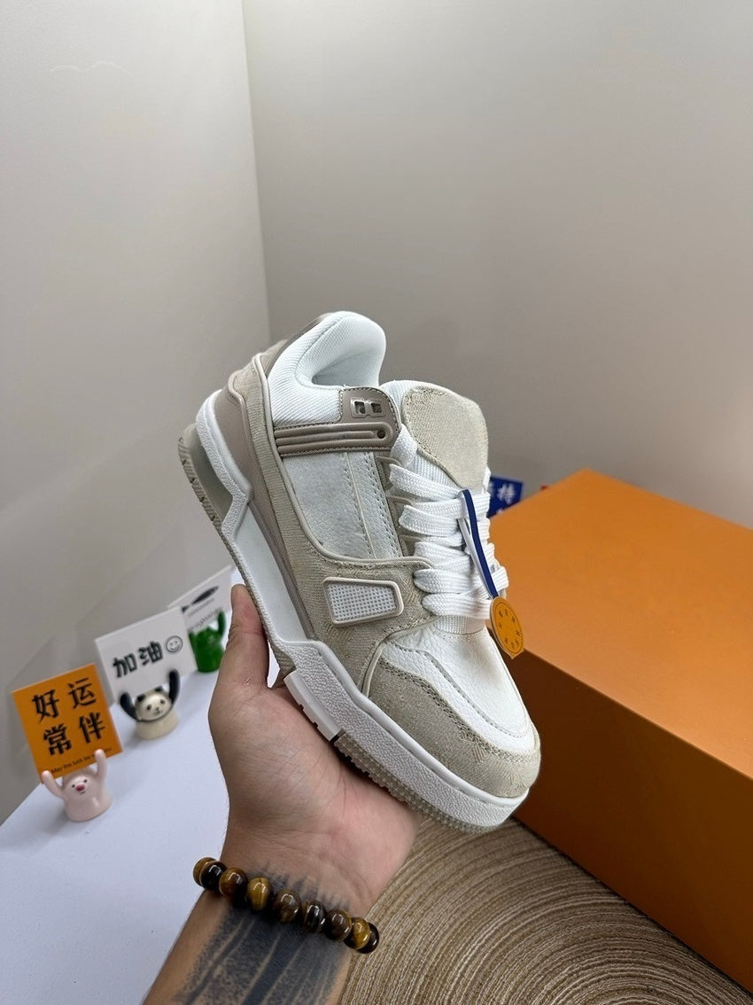 T588-792 Casual retro sports board shoes with color matching