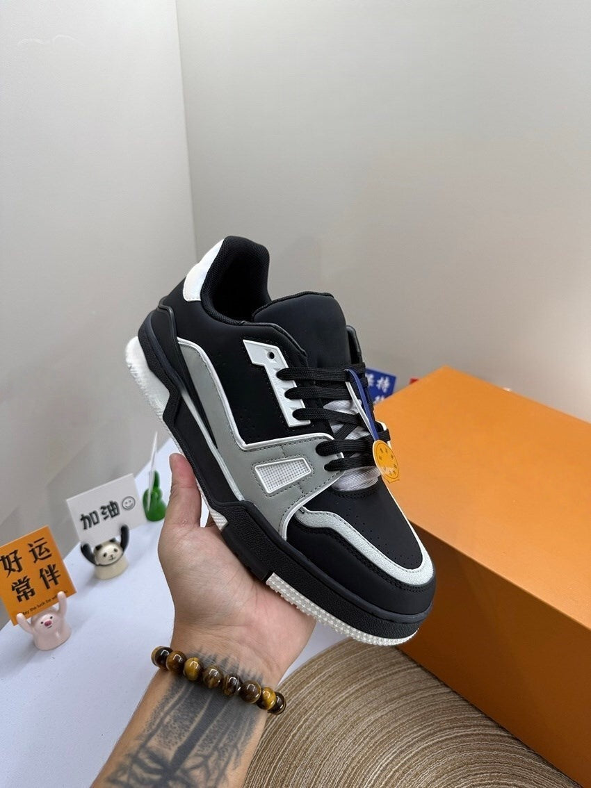 T588-792 Casual retro sports board shoes with color matching