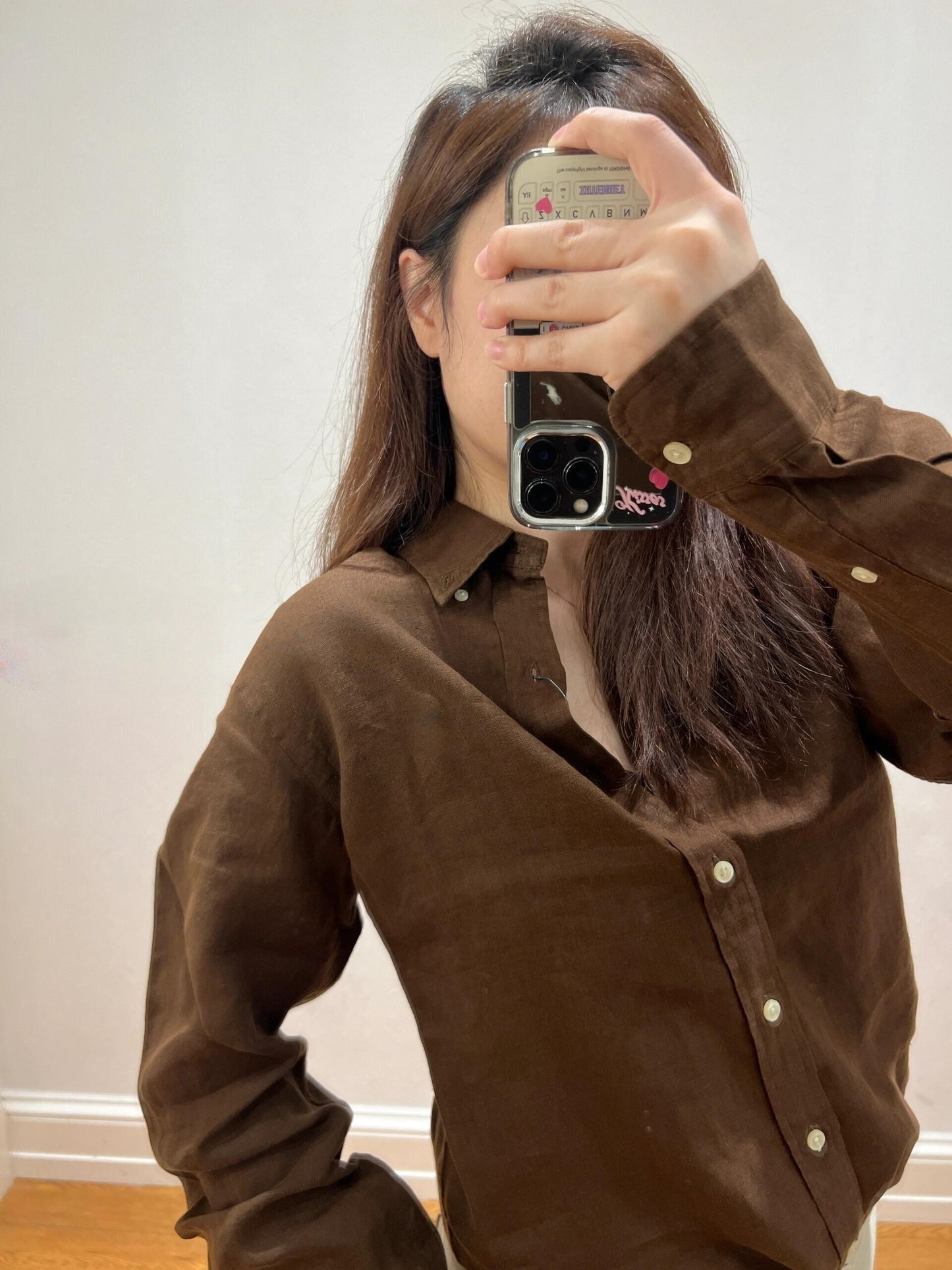 T588-875  Women's long loose casual shirt