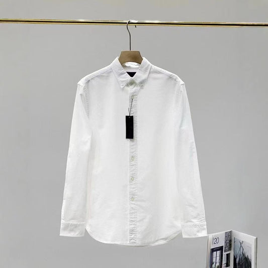 T588-962  Casual loose solid color long sleeved shirt