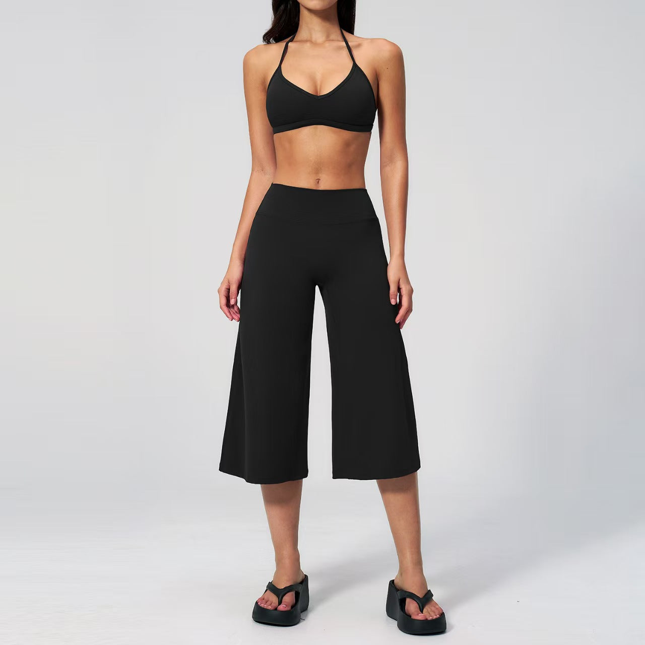 T588-1162  Sports bra quick drying mid pants yoga set