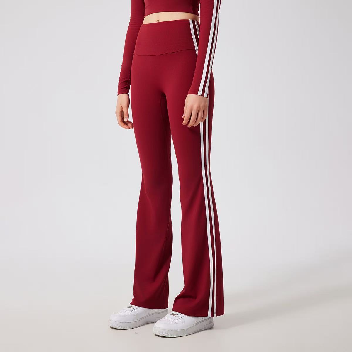 T588-847  High waisted yoga bell bottoms