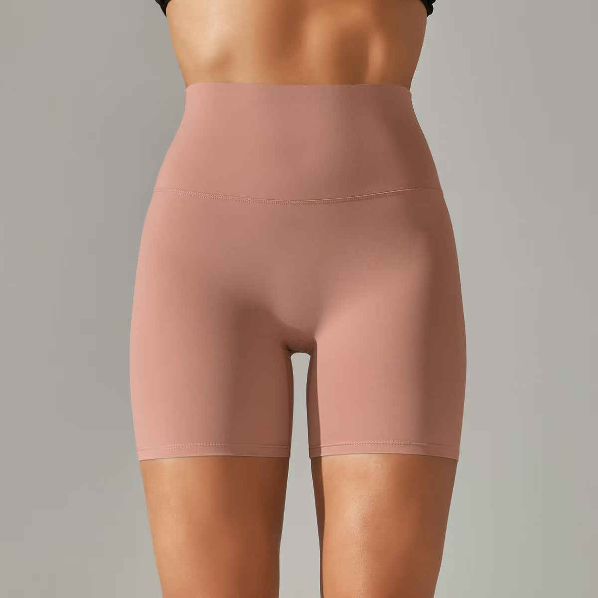 T588-131 Women's shorts, three part pants, high waist, tight fitting, elastic sports and fitness pants