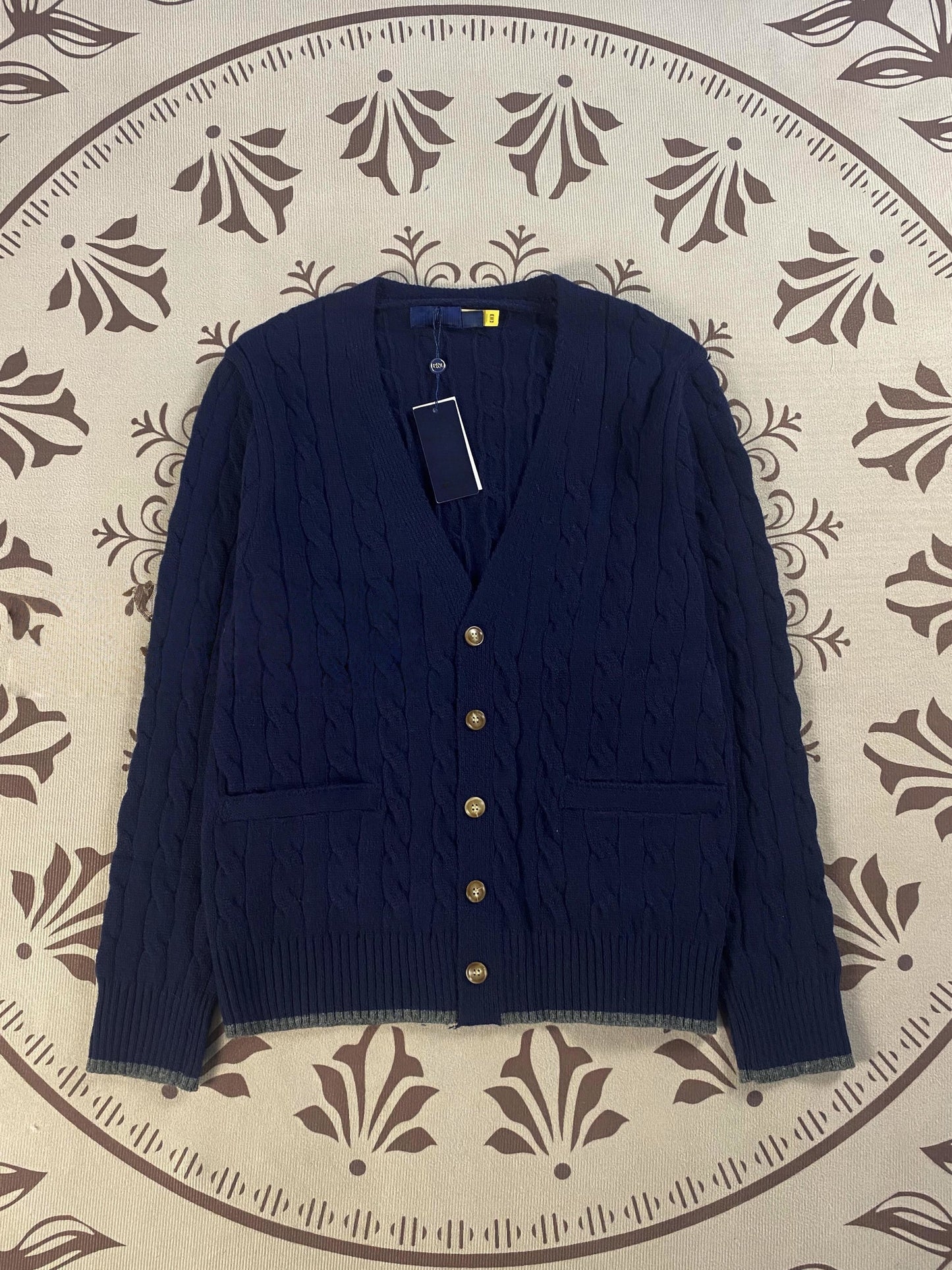 T588-874  V-neck sweater long sleeved casual loose fit