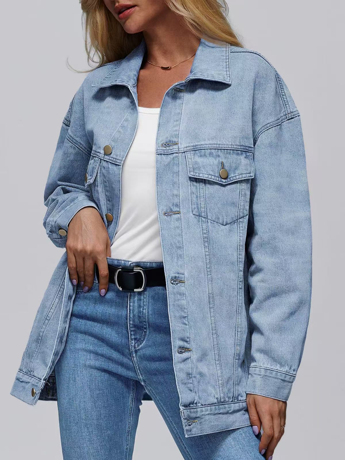T588-581 -Oversized Denim Jacket