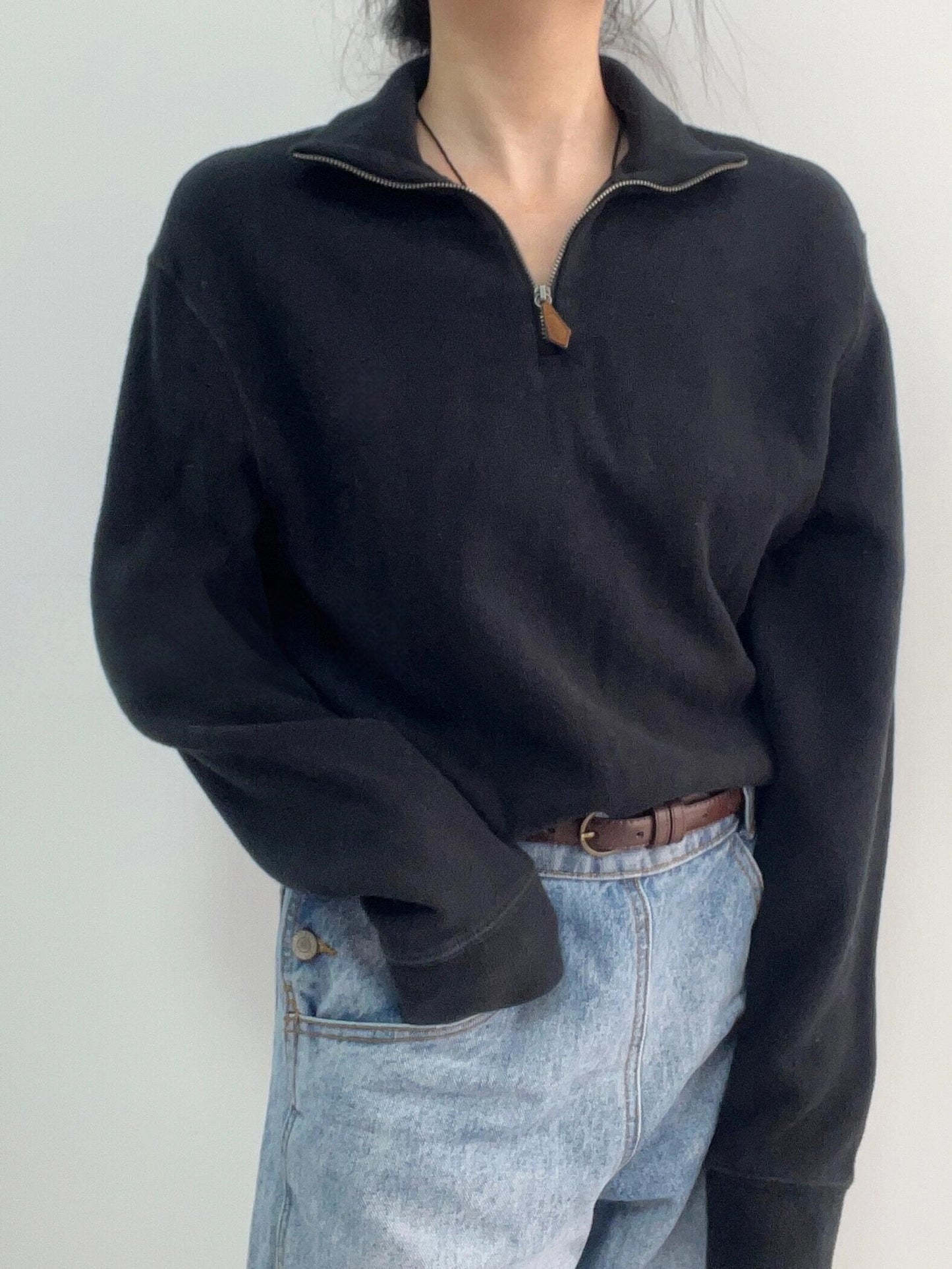 T588-783 Half zip pullover long sleeve