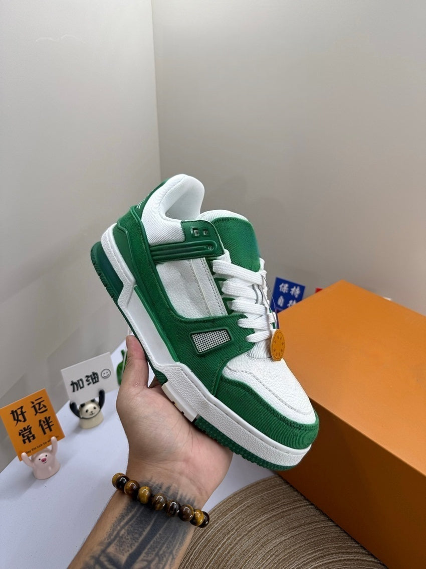 T588-792 Casual retro sports board shoes with color matching