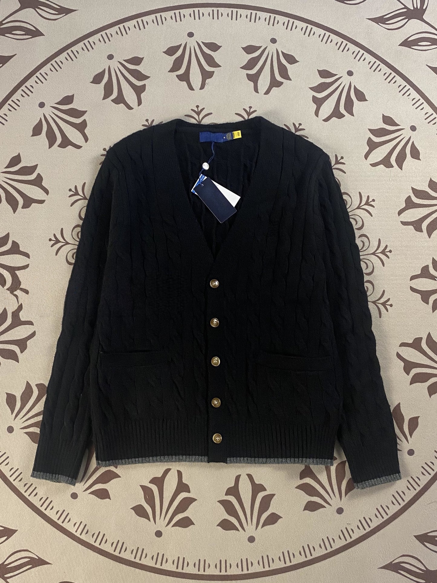 T588-874  V-neck sweater long sleeved casual loose fit