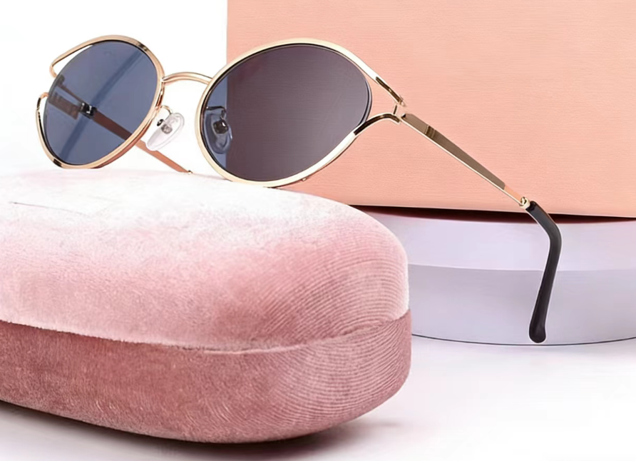 T588-1050 Oval shaped small frame metal fashionable sunglasses