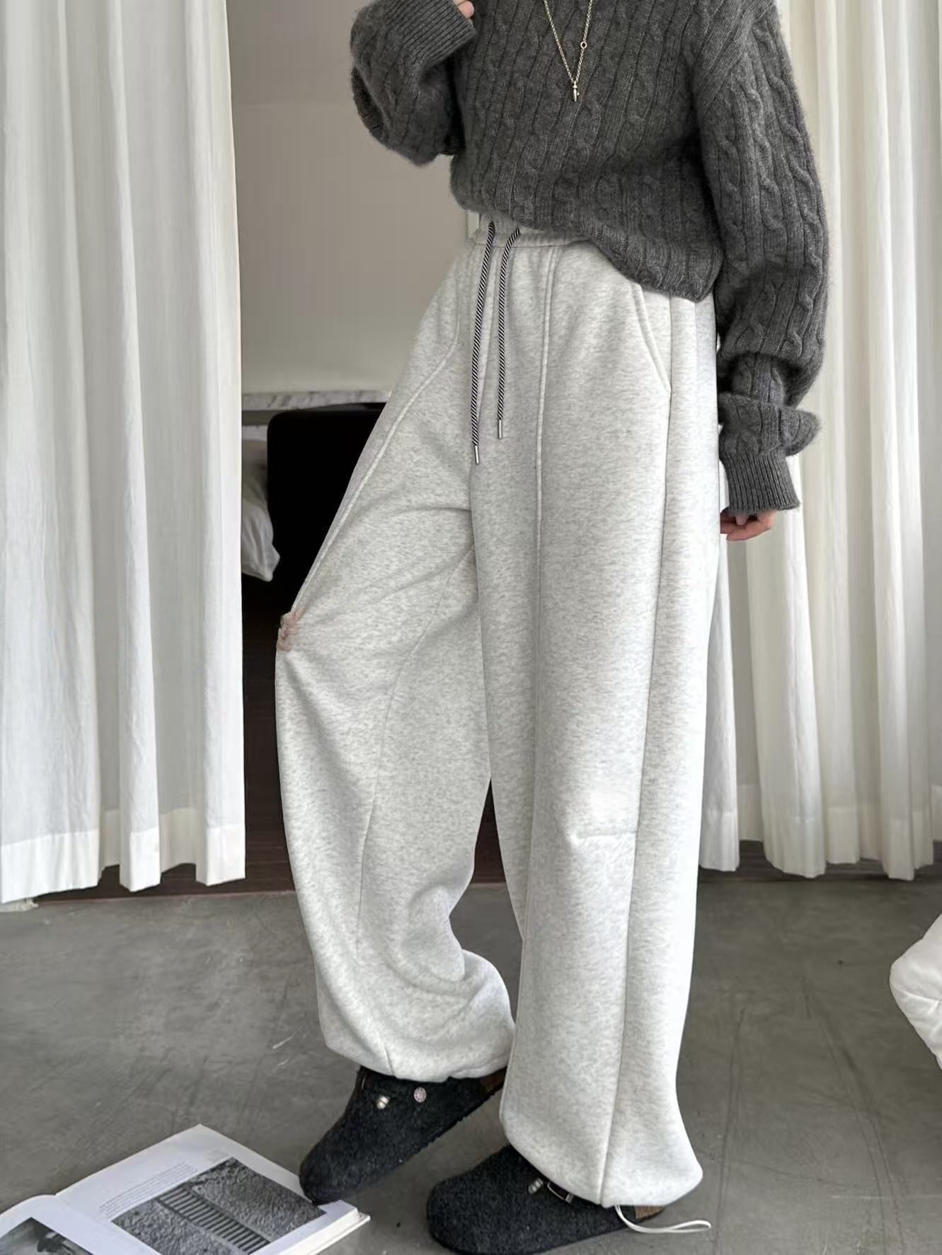 T588-631 -Casual loose wide leg pants-1688YF