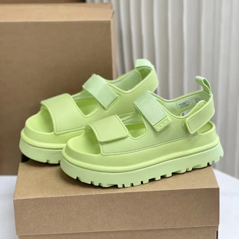 T588-1015  Summer Sandals Beach Thick Bottom