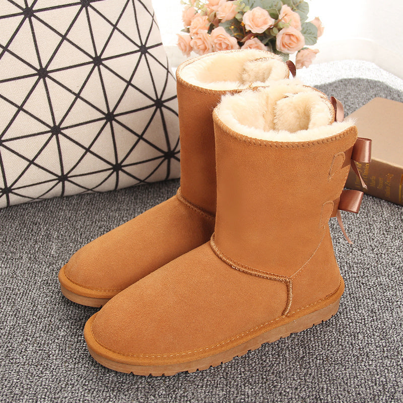 T588-789 Tall snow boots with thickened sole for warmth