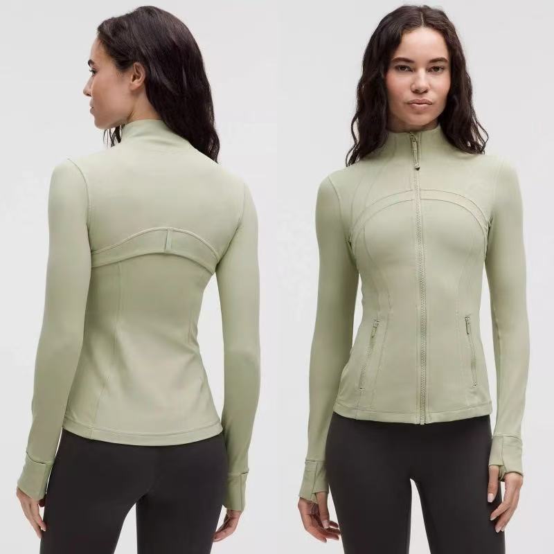 T588-1081 New sports jacket slim fit yoga top long sleeved