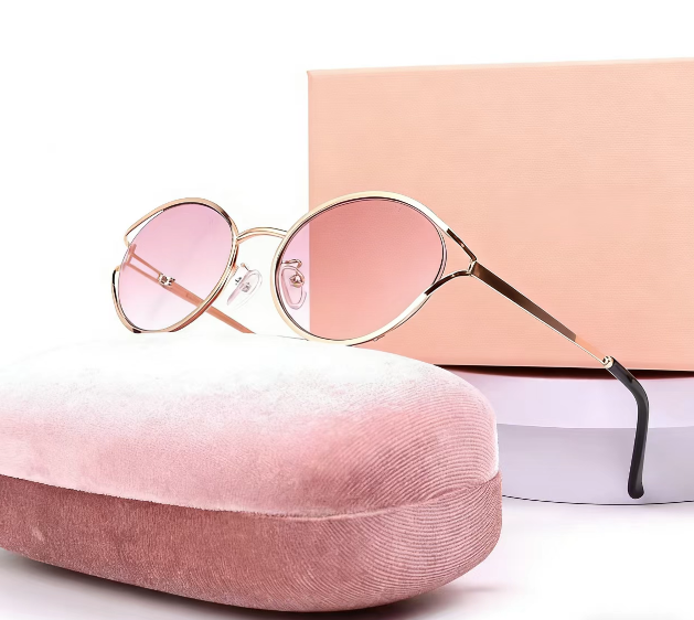 T588-1050 Oval shaped small frame metal fashionable sunglasses
