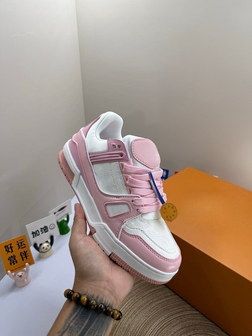 T588-792 Casual retro sports board shoes with color matching