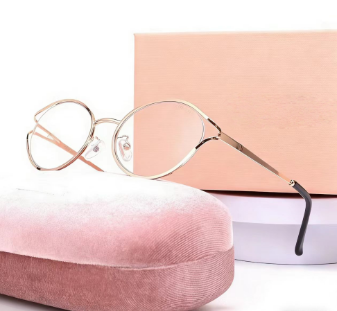 T588-1050 Oval shaped small frame metal fashionable sunglasses
