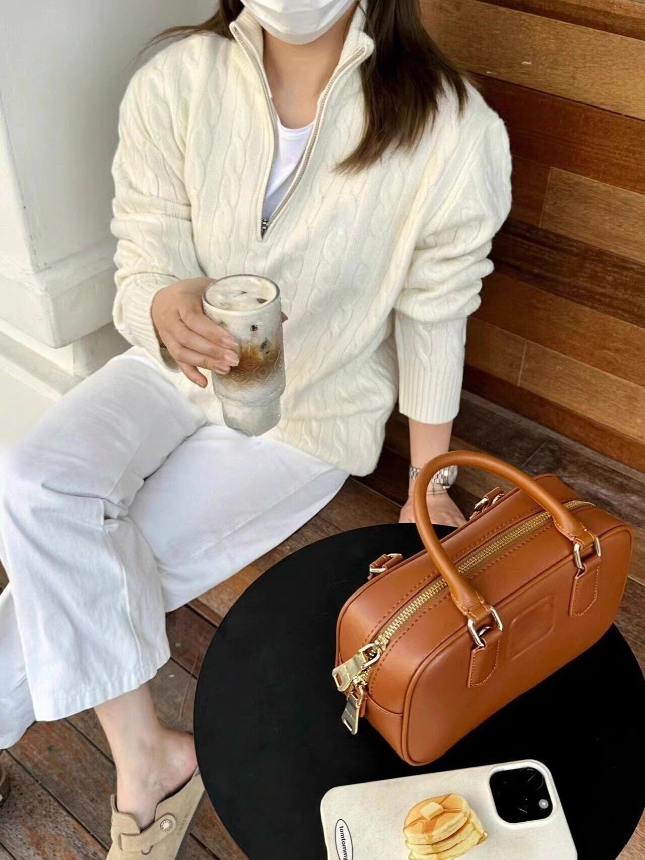 T588-876 Half zip Knitted Sweater Spring and Autumn Edition