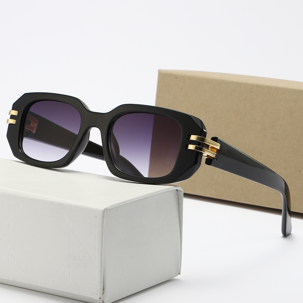 T588-1159 Small box blackout sunglasses, retro and fashionable