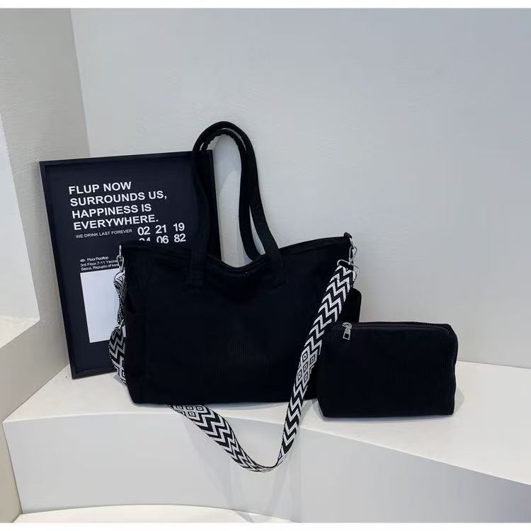T588-859 Corduroy women's crossbody bag commuting tote bag