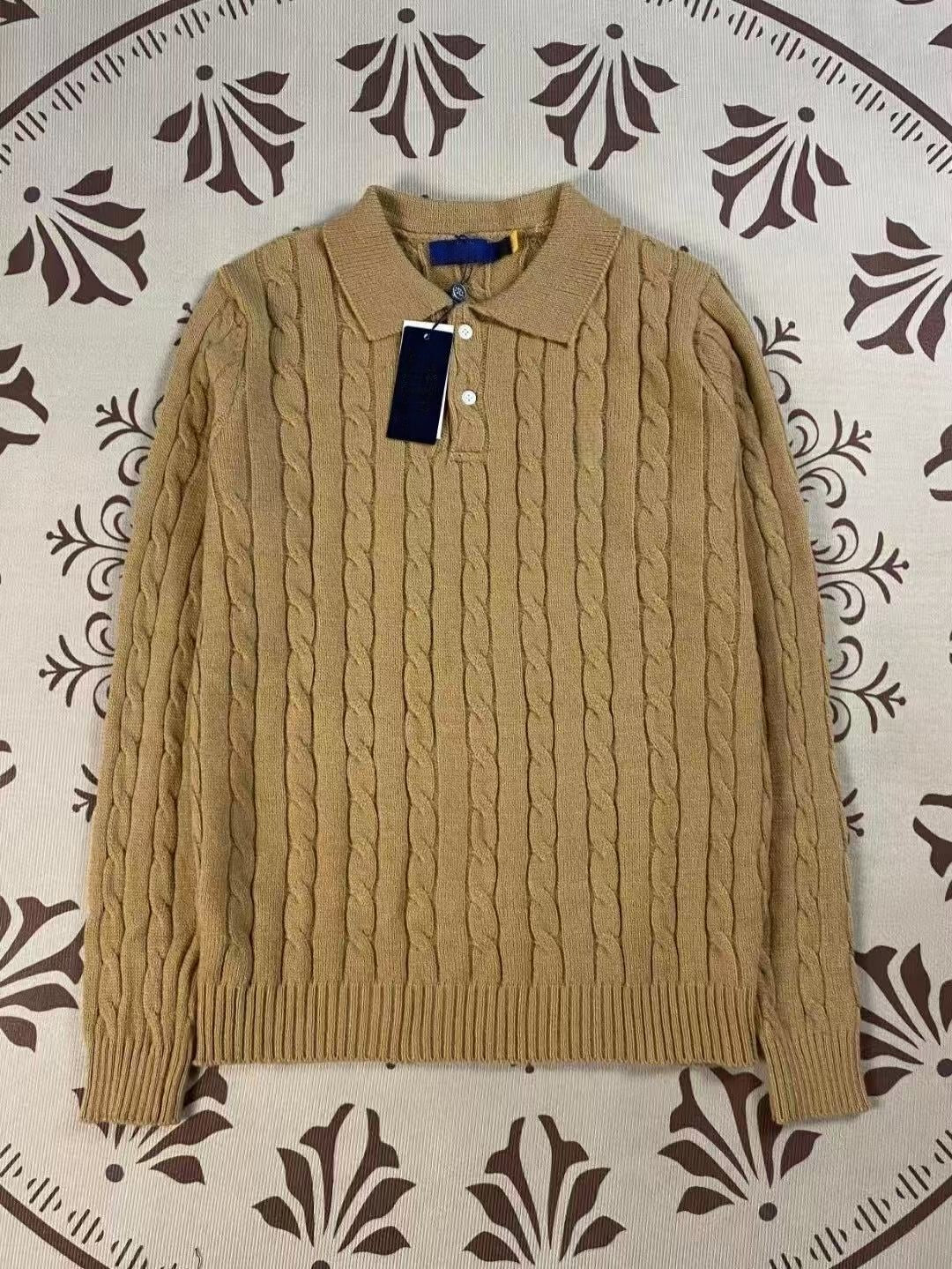 T588-838Loose sweater warm double button pullover