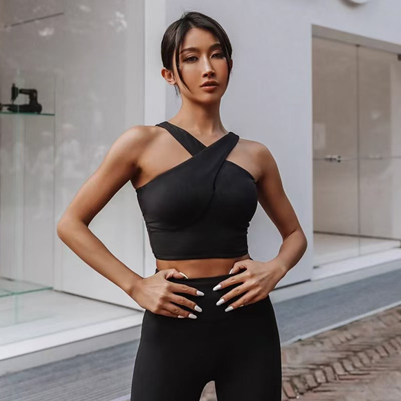 T588-317  High waisted yoga pants women's running fitness suit