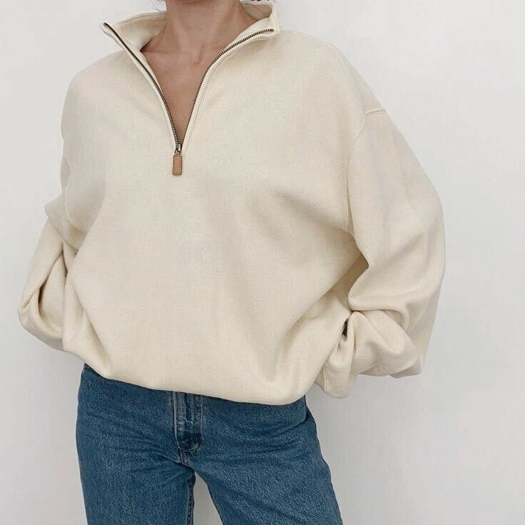 T588-783 Half zip pullover long sleeve