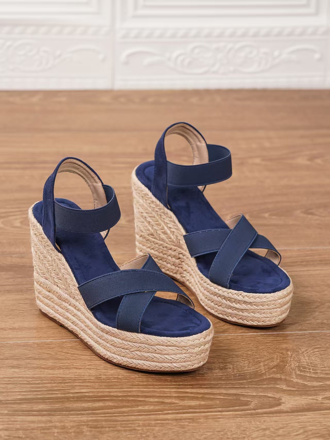 T588-1195  Sandals with Thick Bottom Slope and Women's Sandals