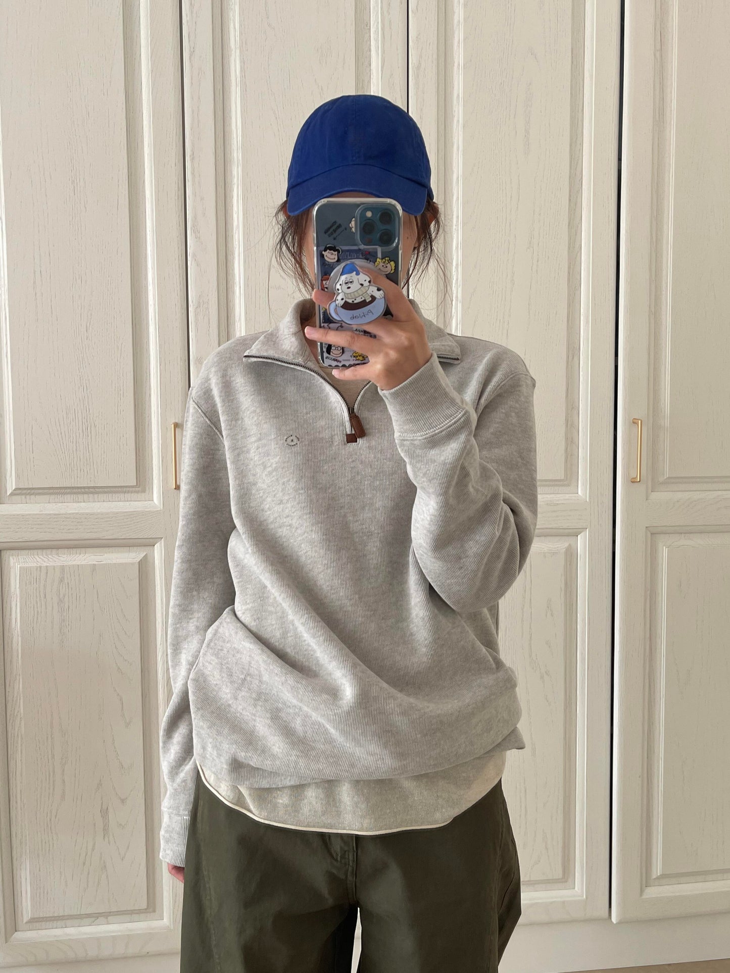 T588-783 Half zip pullover long sleeve