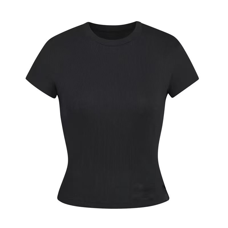T588-1104 Short sleeved comfortable and beautiful solid color
