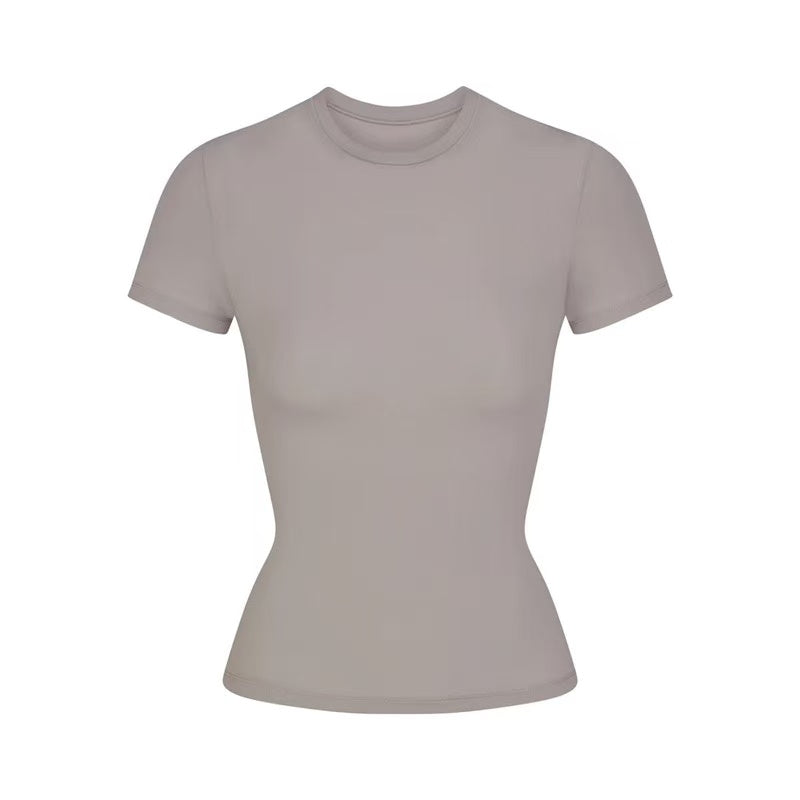 T588-1104 Short sleeved comfortable and beautiful solid color