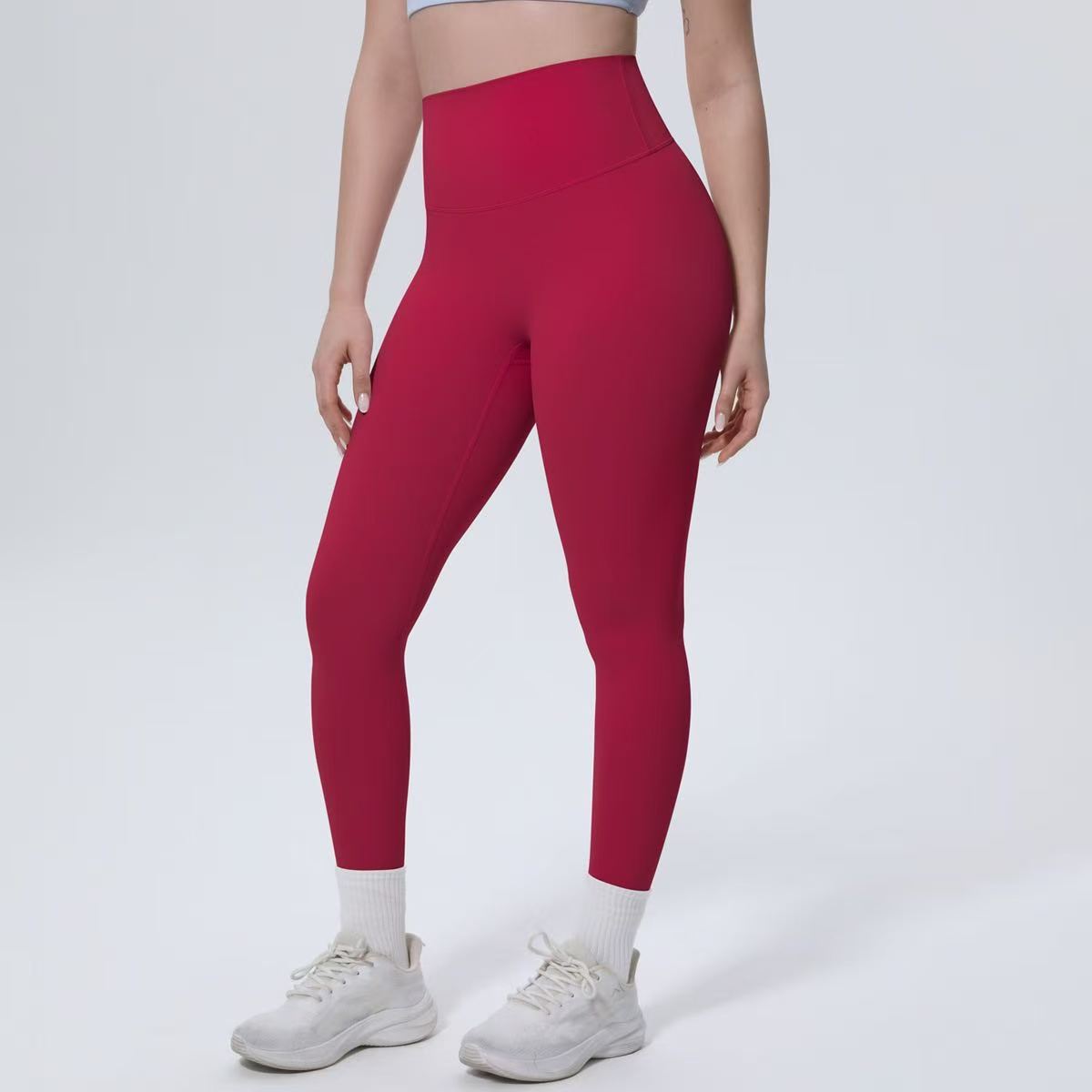 High waisted and hip lifting running fitness pants E1279