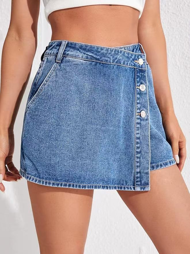 T588-1123  Cowboy personalized split short skirt pants