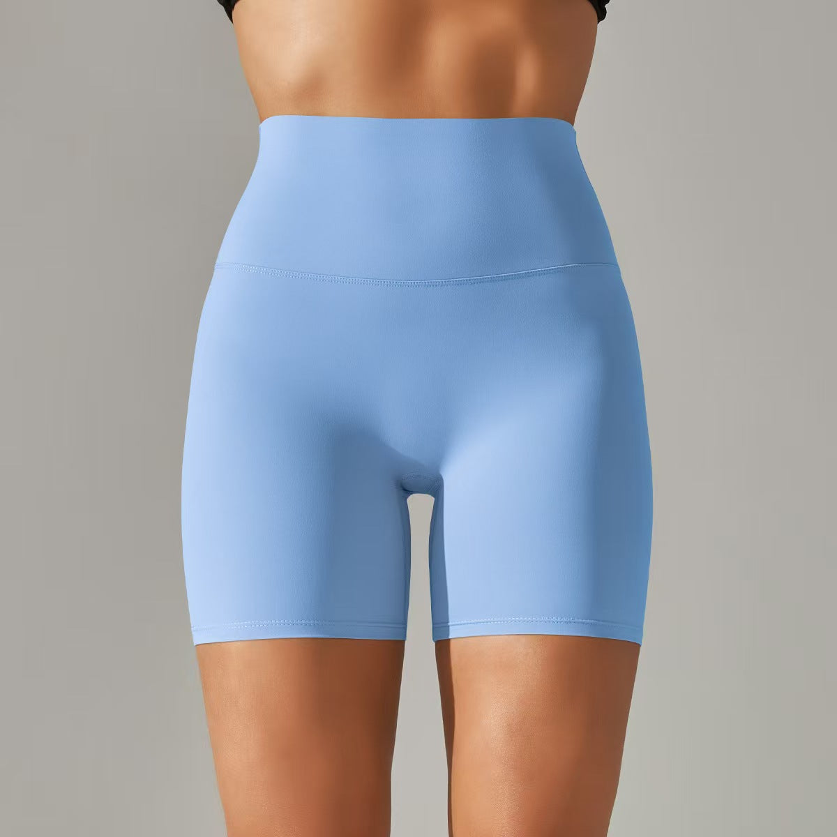 T588-131 Women's shorts, three part pants, high waist, tight fitting, elastic sports and fitness pants