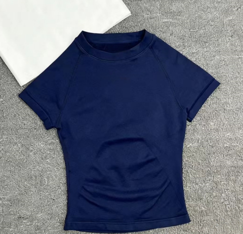 T588-1152    Sports yoga short sleeved fitness outerwear breathable top