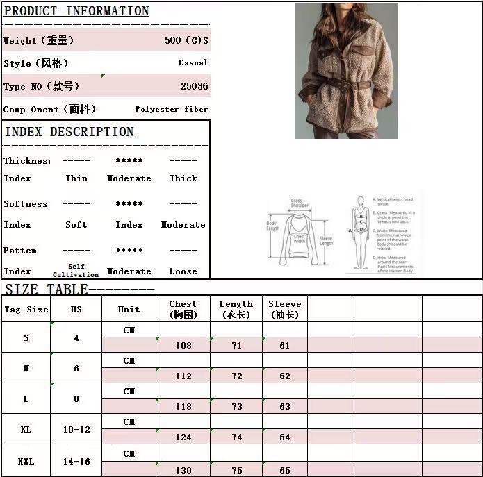 T588-828 Plush coat medium long women's clothing