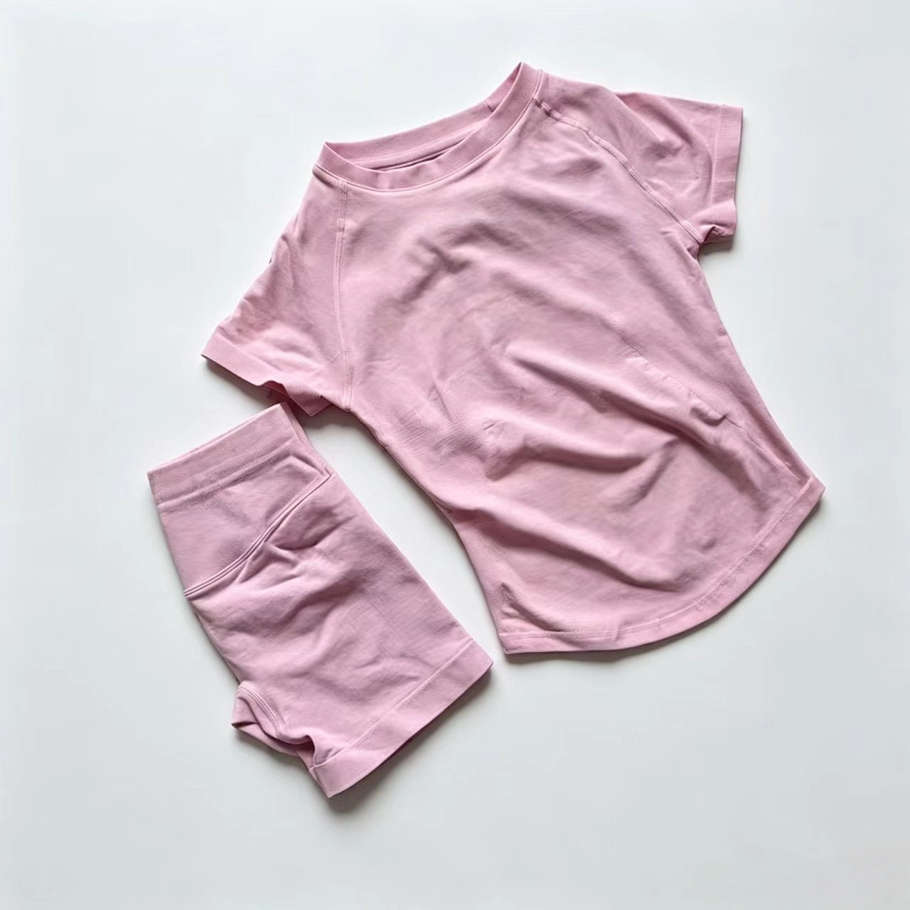 T588-1155 Breathable sports short sleeved shorts set, training exercise yoga fitness suit