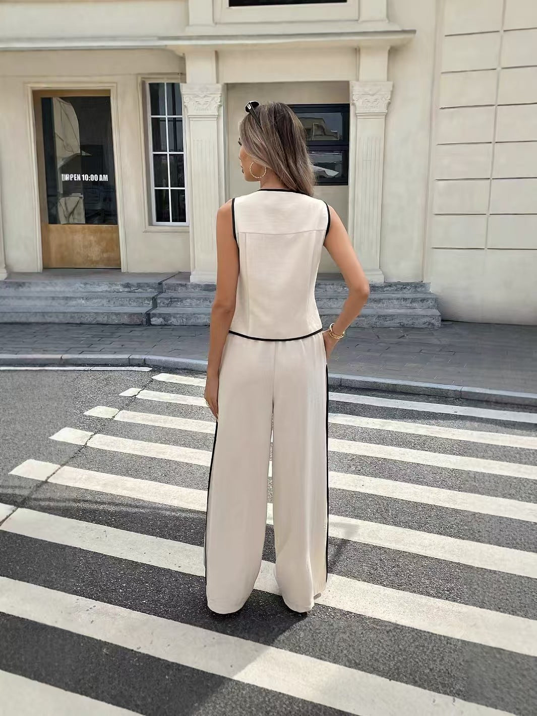 Women's set summer short sleeved pants casual loose fit E1011