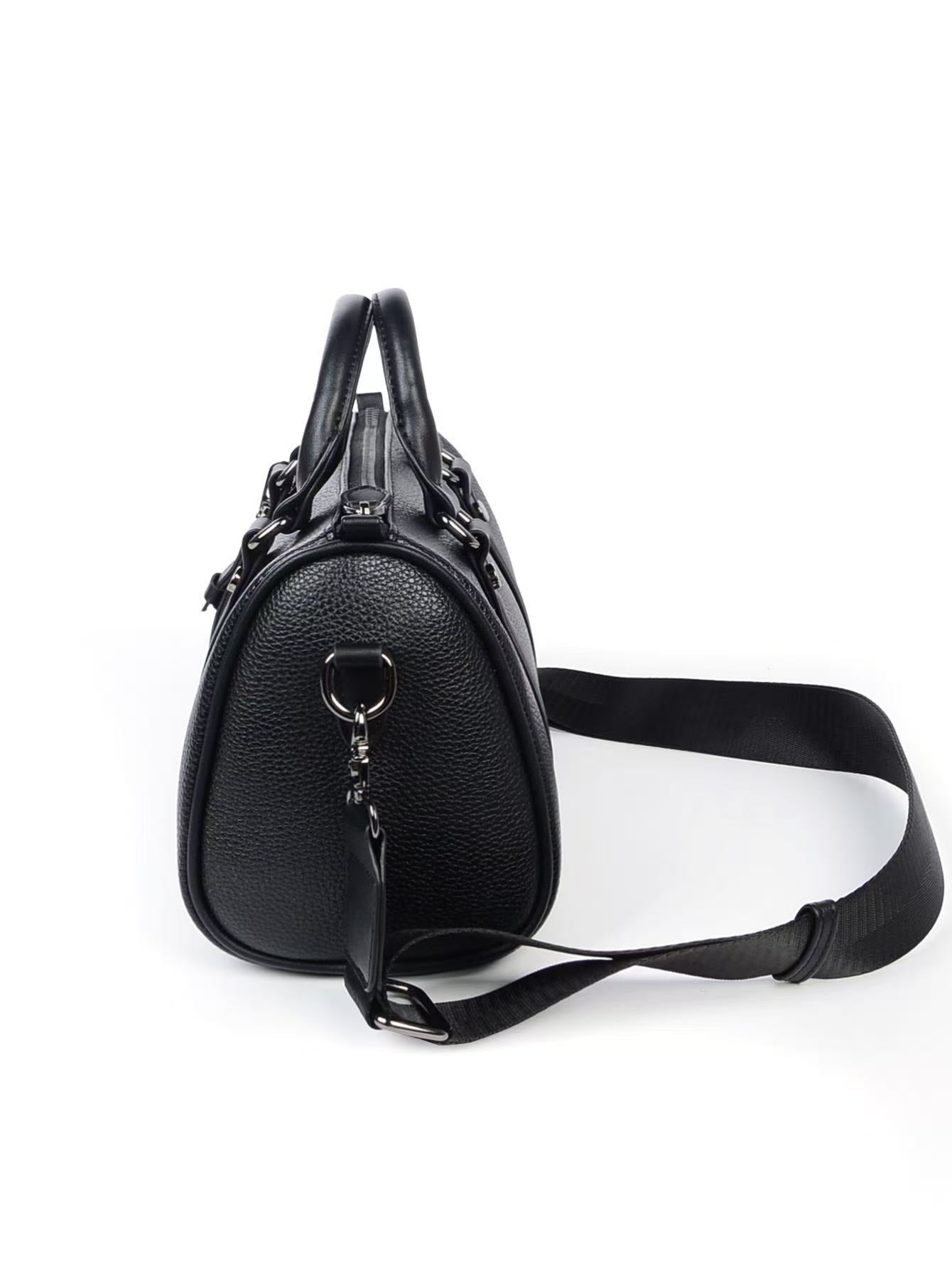 T588-741   Handbag, stylish and beautiful, all black leather