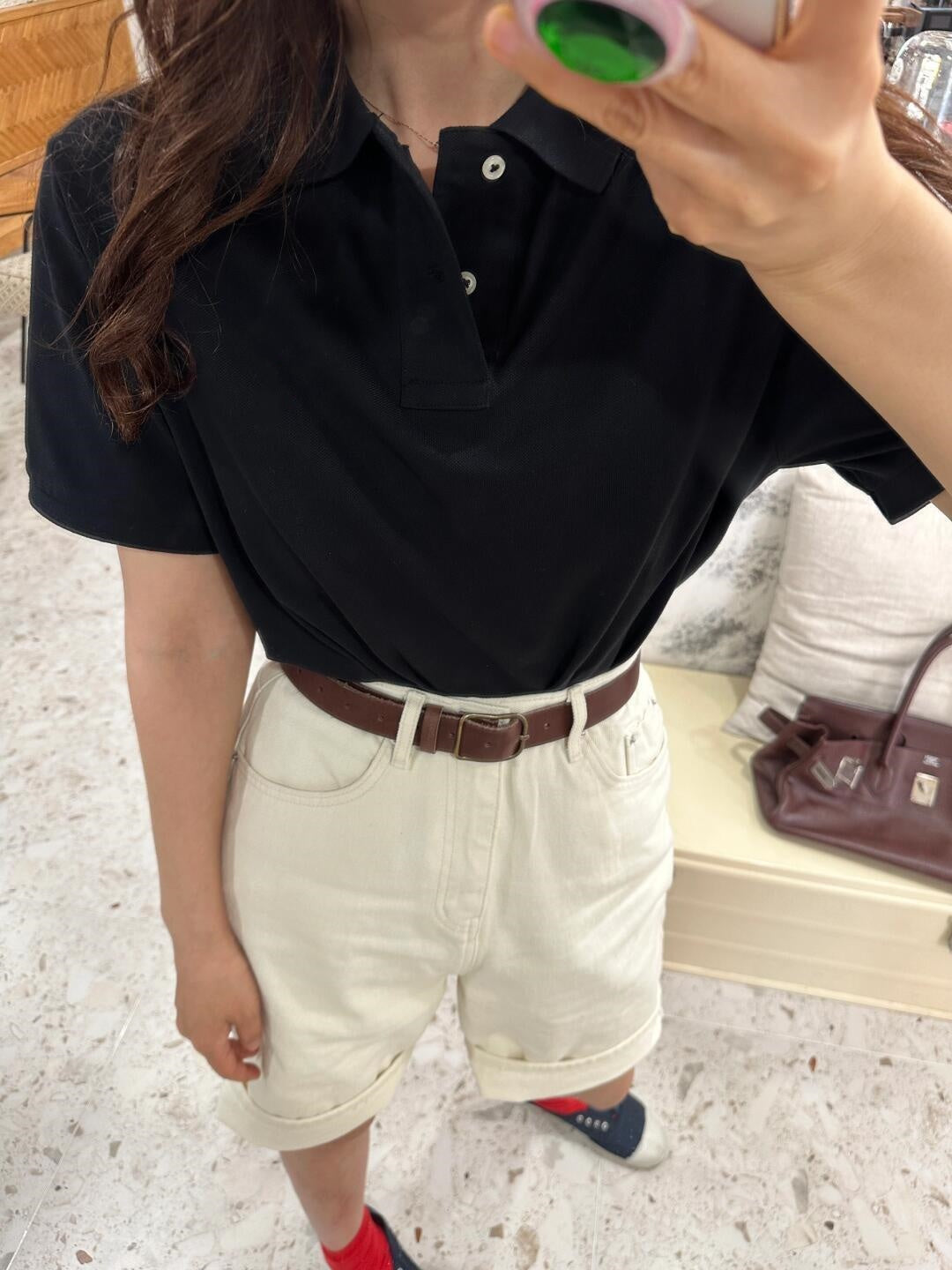 T588-991    Button up shirt women's T-shirt