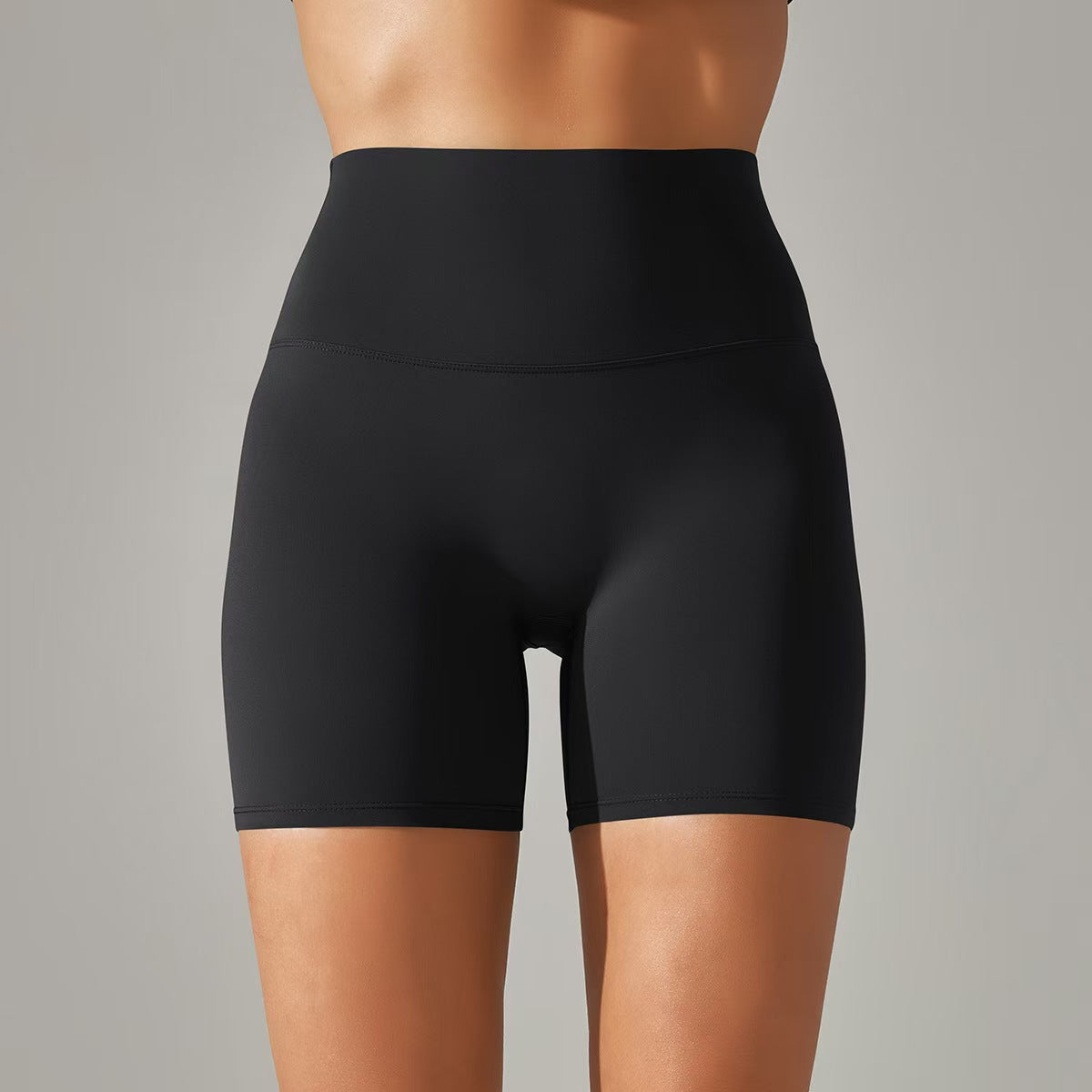 T588-131 Women's shorts, three part pants, high waist, tight fitting, elastic sports and fitness pants