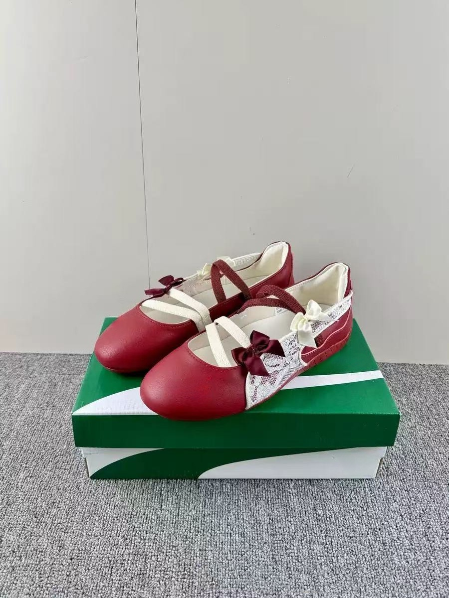 T588-1238  Thin low lace ballet Mary Jane women's shoes